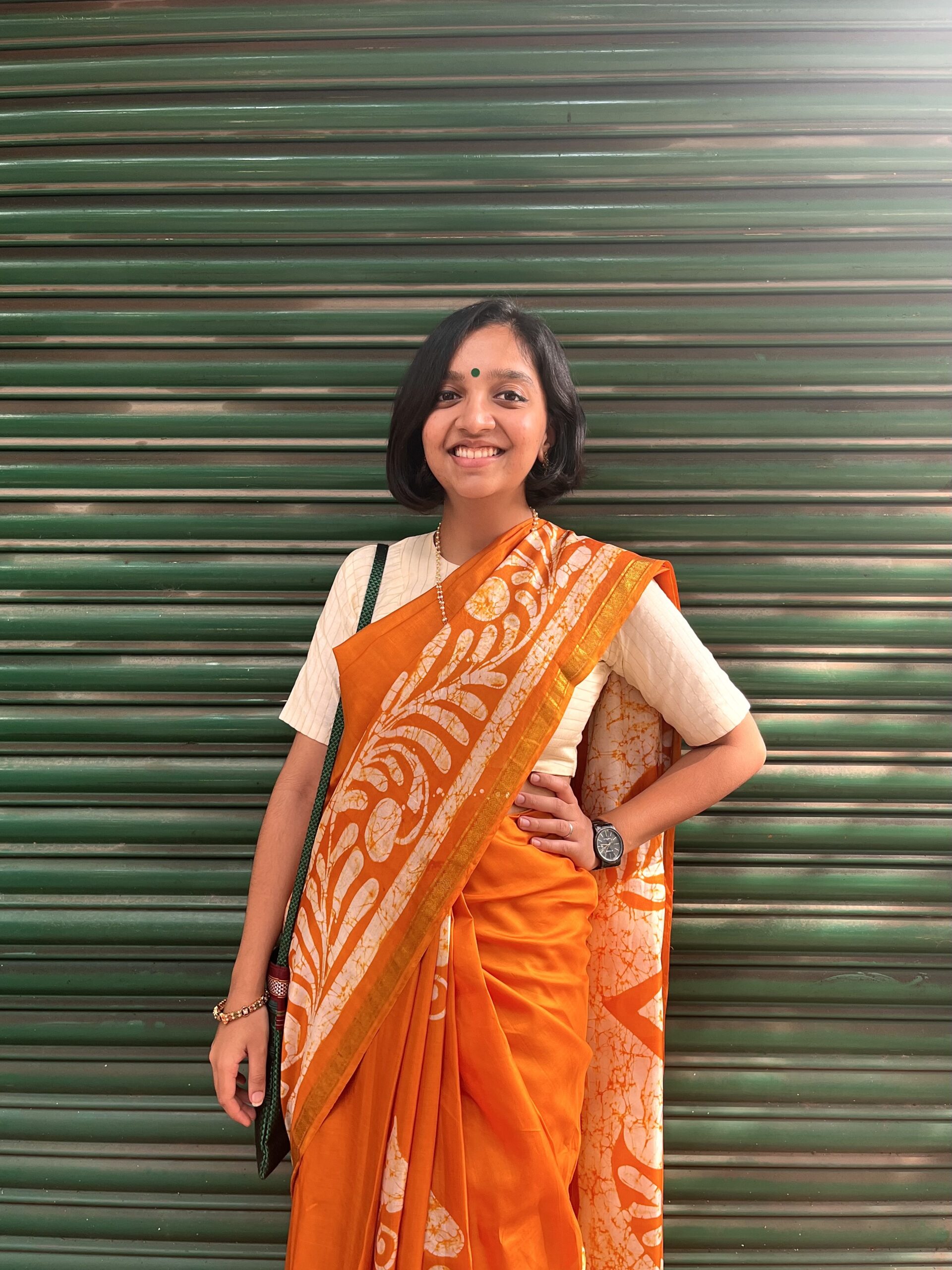 Girl in a yellow saree